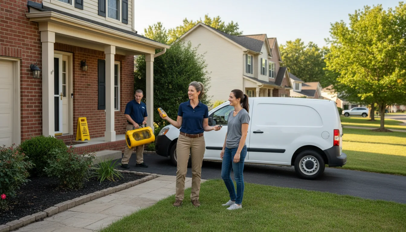 Residential water damage restoration in Johnson, VT